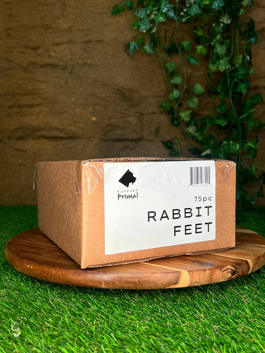 Rabbit Feet 75pc Bulk Dog Chew Natural Single Ingredient - Performance Dog Supply