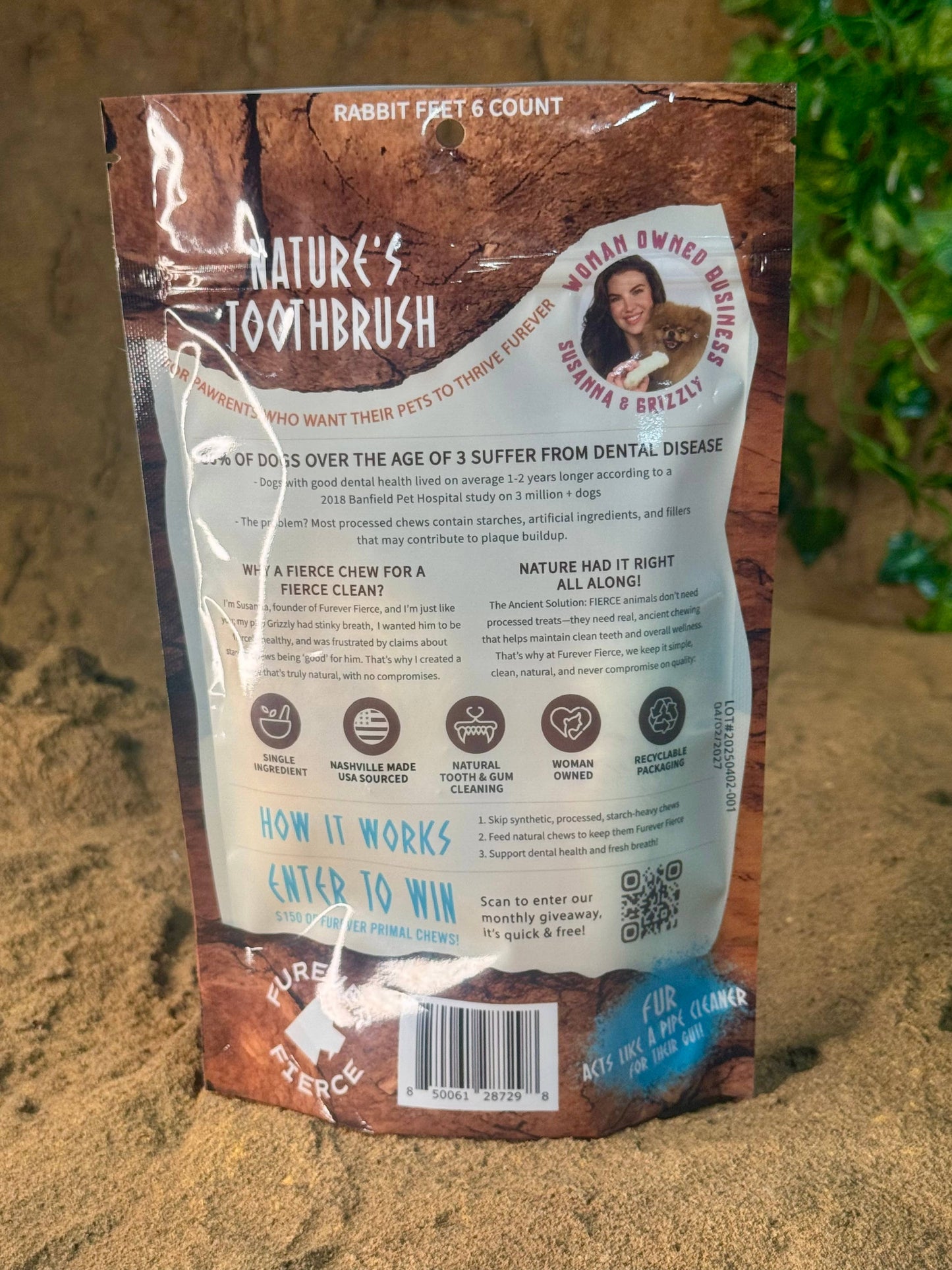 Rabbit Feet Bag of 4