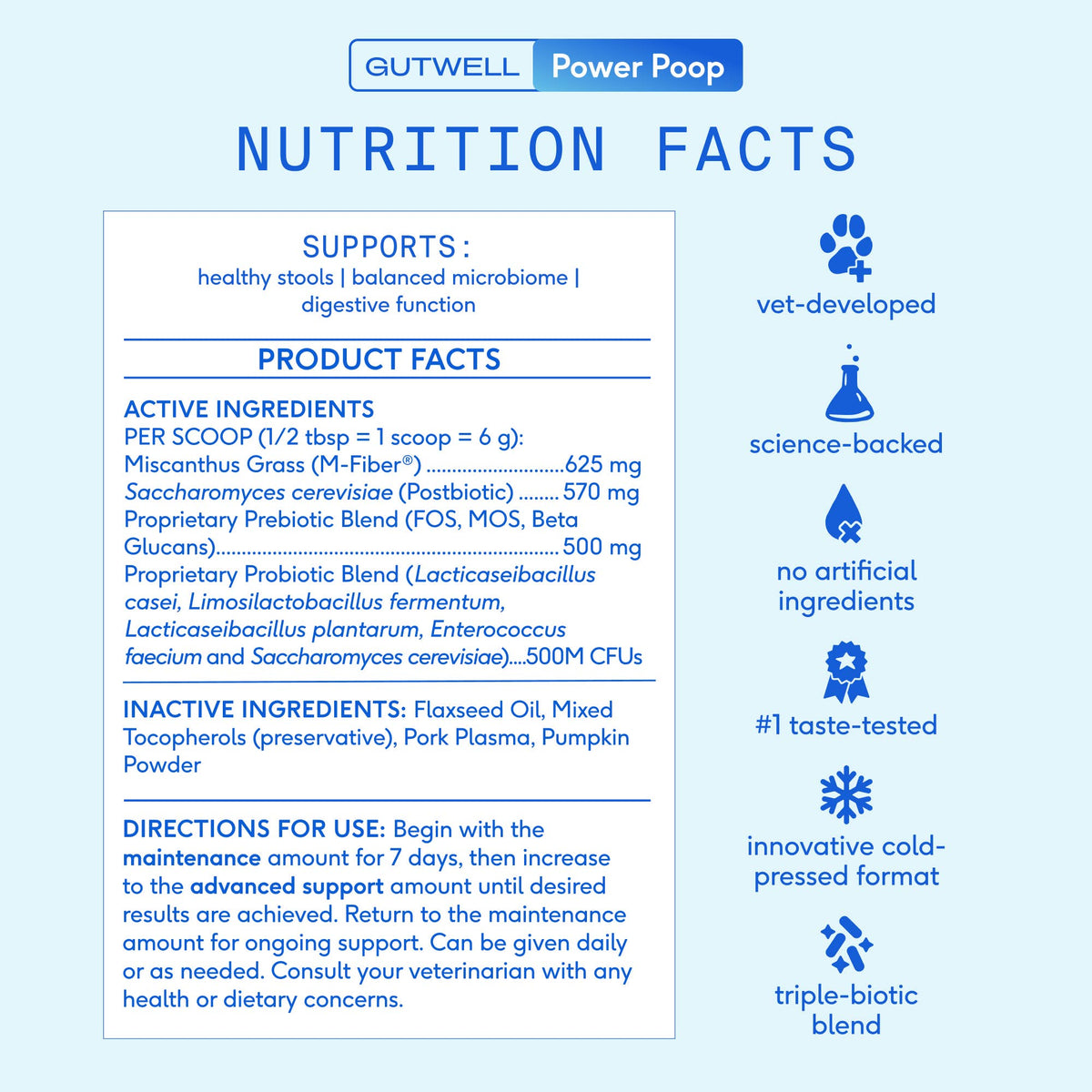 Native Pet - Native Pet GutWell Power Poop Digestion Support Supplement