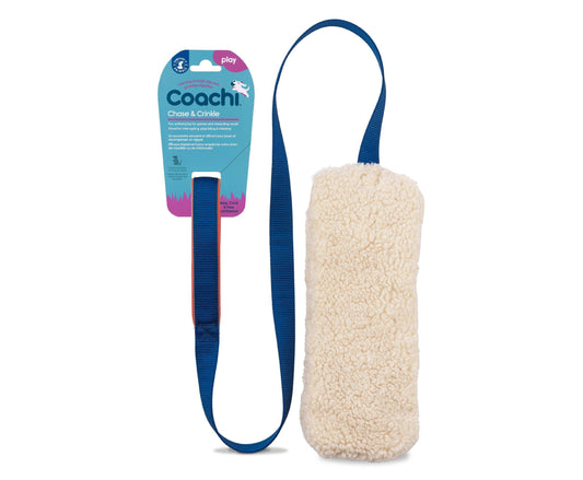 Coachi Chase & Crinkle Navy, Coral & Faux Lambswool