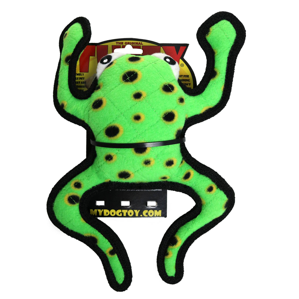 Tuffy Desert Frog Leaping Squeaky Dog Toy