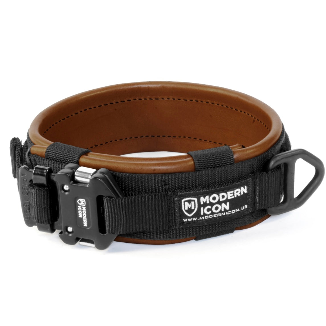 Modern Icon Leather Wrapped 2” Rigid Collar