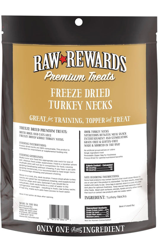 Northwest Naturals FD Turkey Necks - Performance Dog Supply