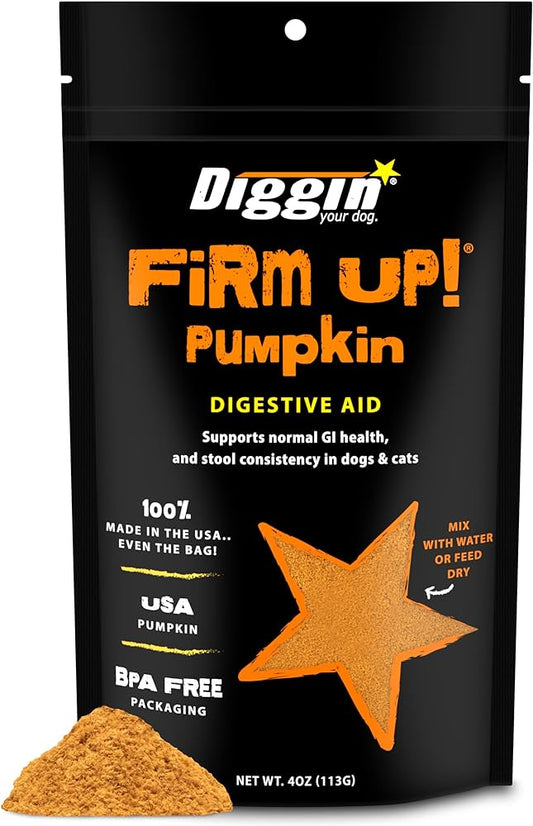 Firm Up! Dehydrated Pumpkin Digestive Supplement for Dogs - Performance Dog Supply