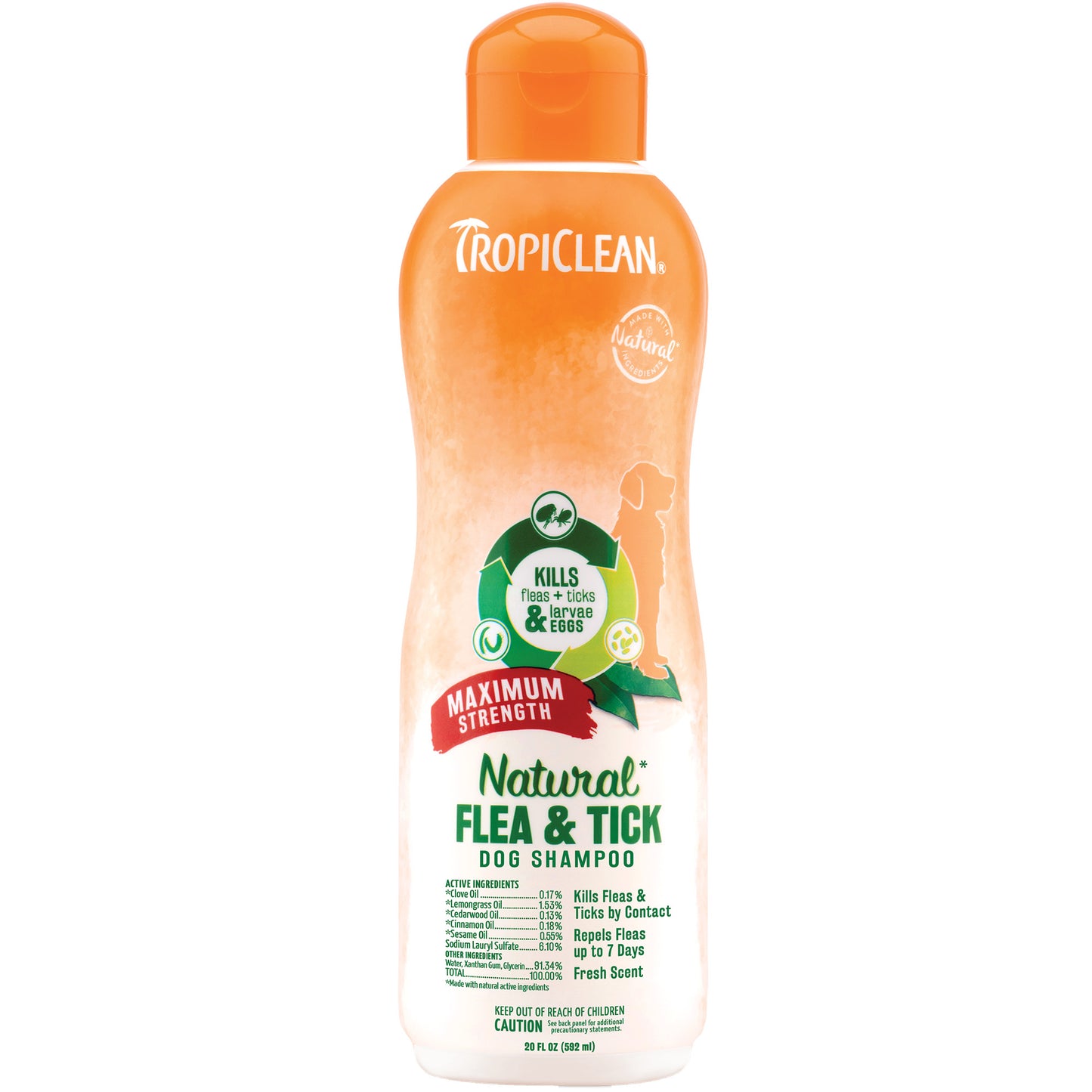 Tropiclean Maximum Strength Flea and Tick Shampoo - Performance Dog Supply
