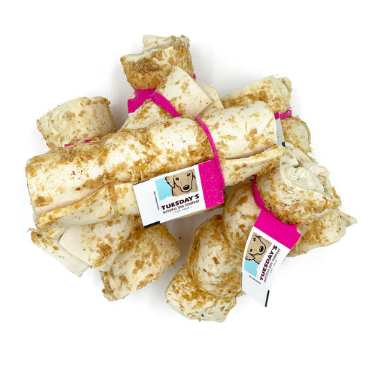 6” Bully Dusted Beef Cheek Roll - Performance Dog Supply