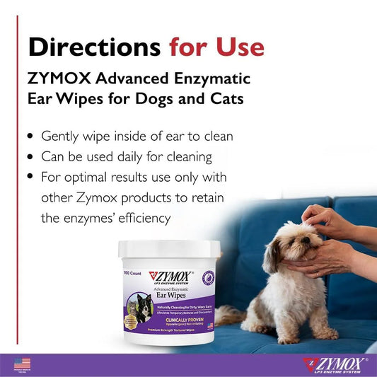 Zymox Ear Wipes - Performance Dog Supply