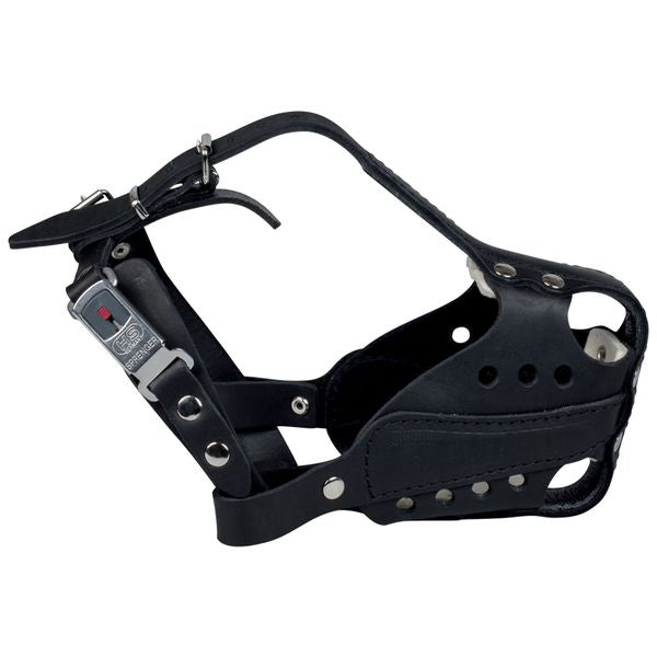 GAPPAY - Leather Bump Muzzle with Steel Rail & Steel HS Clasp