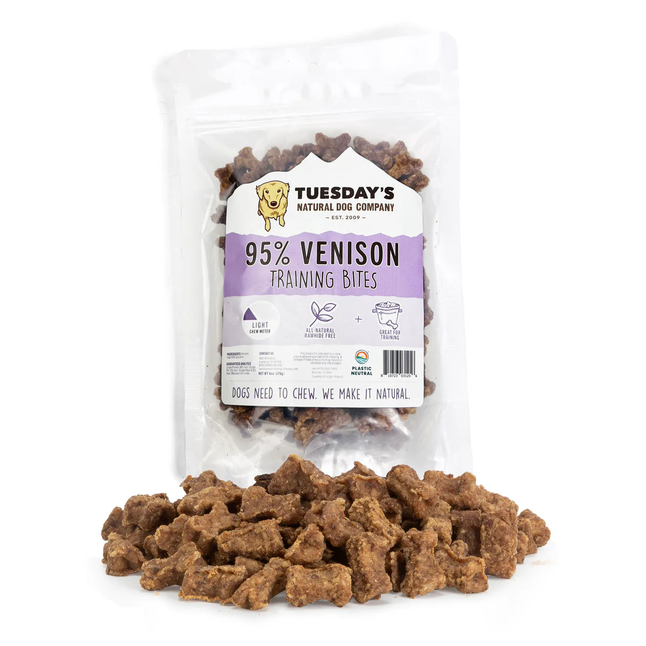 95% Venison Training Bites - 6oz