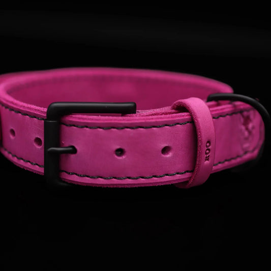 TGR 1.5" Pink Leather Collar