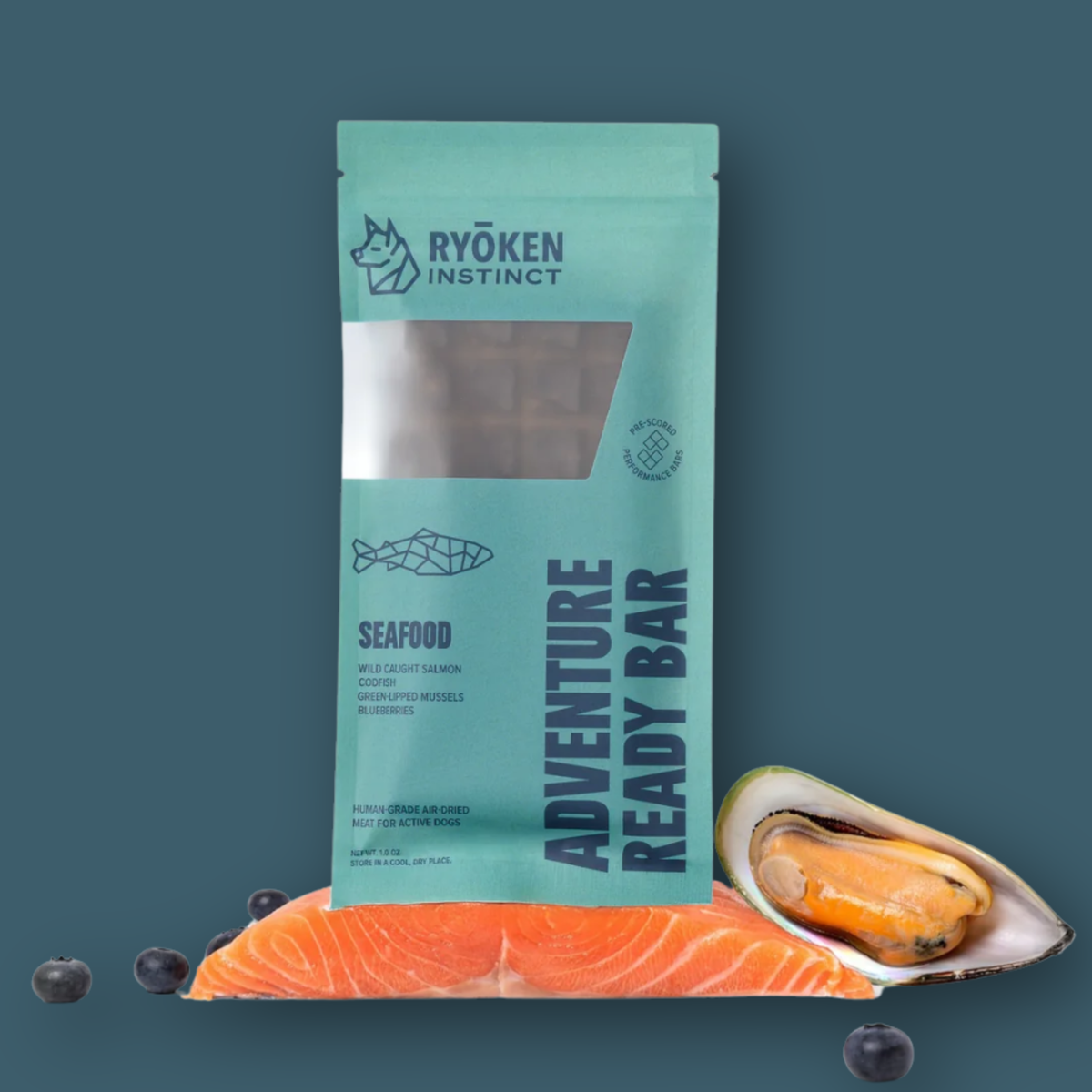 Seafood Treat & Snack Bar for Active Dogs -Energy & Recovery