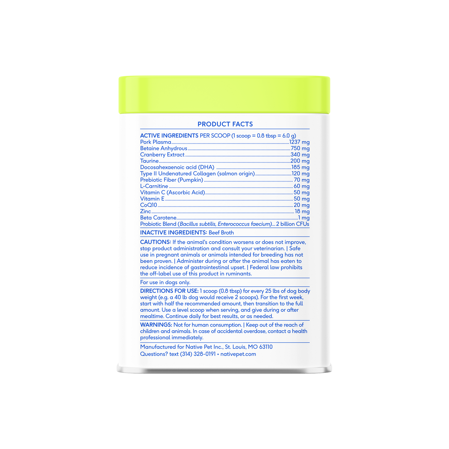 Native Pet - Senior Daily 12-in-1 Multivitamin Powder Supplement for Dogs