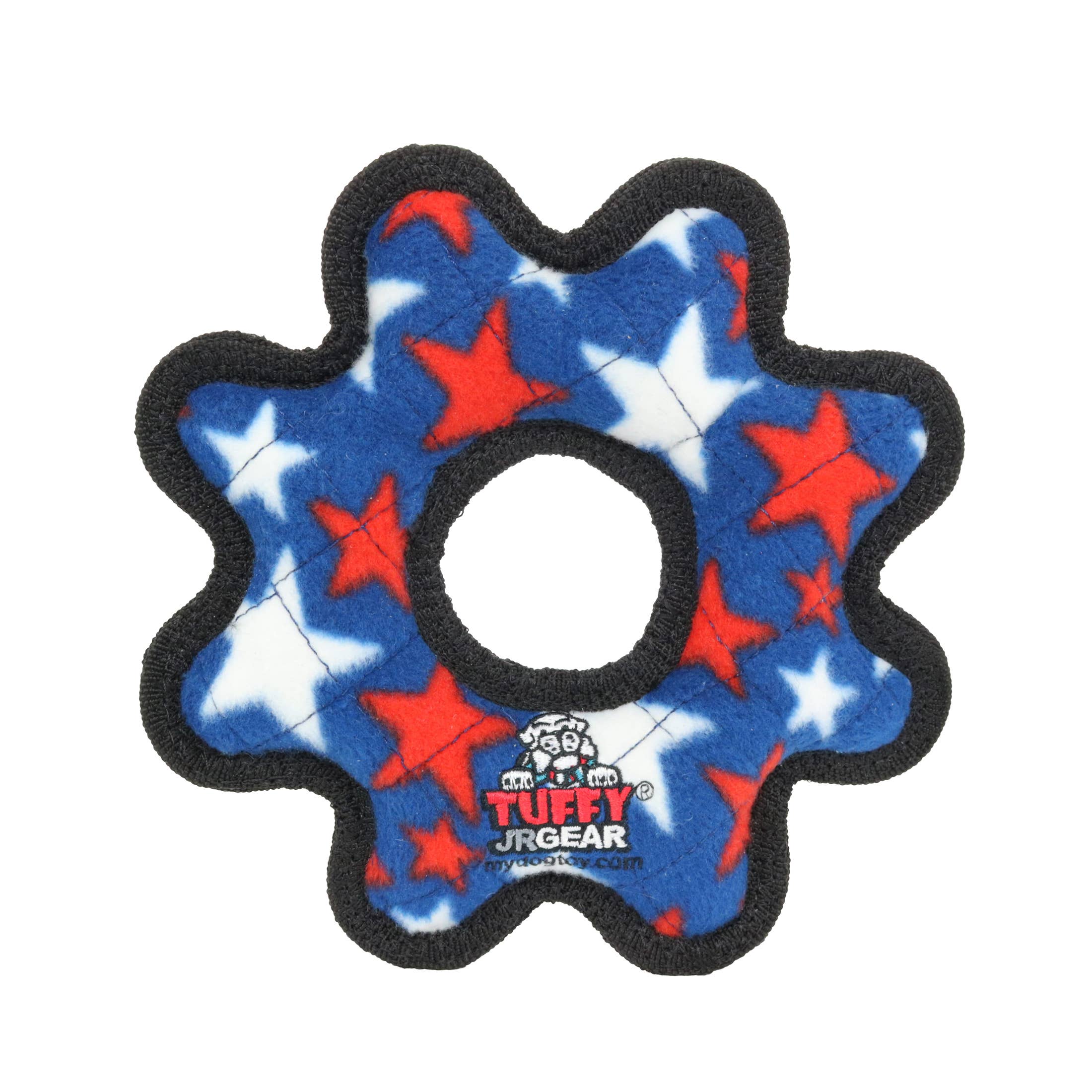 Tuffy Jr Gear Ring -Stars, Durable Dog Toy – Performance Dog Supply