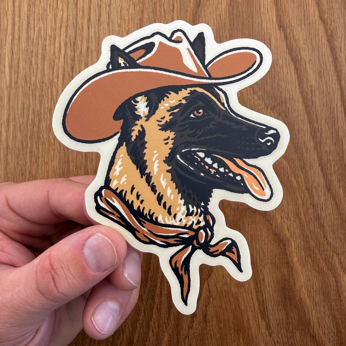 Belgian Malinois Cowdog 4 Inch Matte Vinyl Sticker