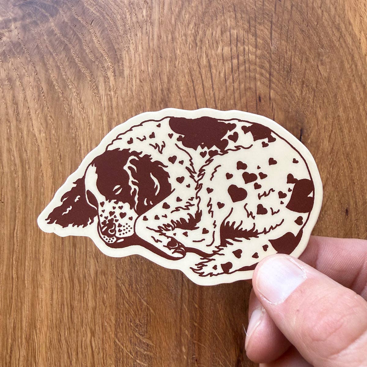 Spaniel Hearts Sticker