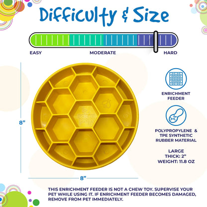 Honeycomb Design eBowl Enrichment Slow Feeder Bowl for Dogs - Performance Dog Supply