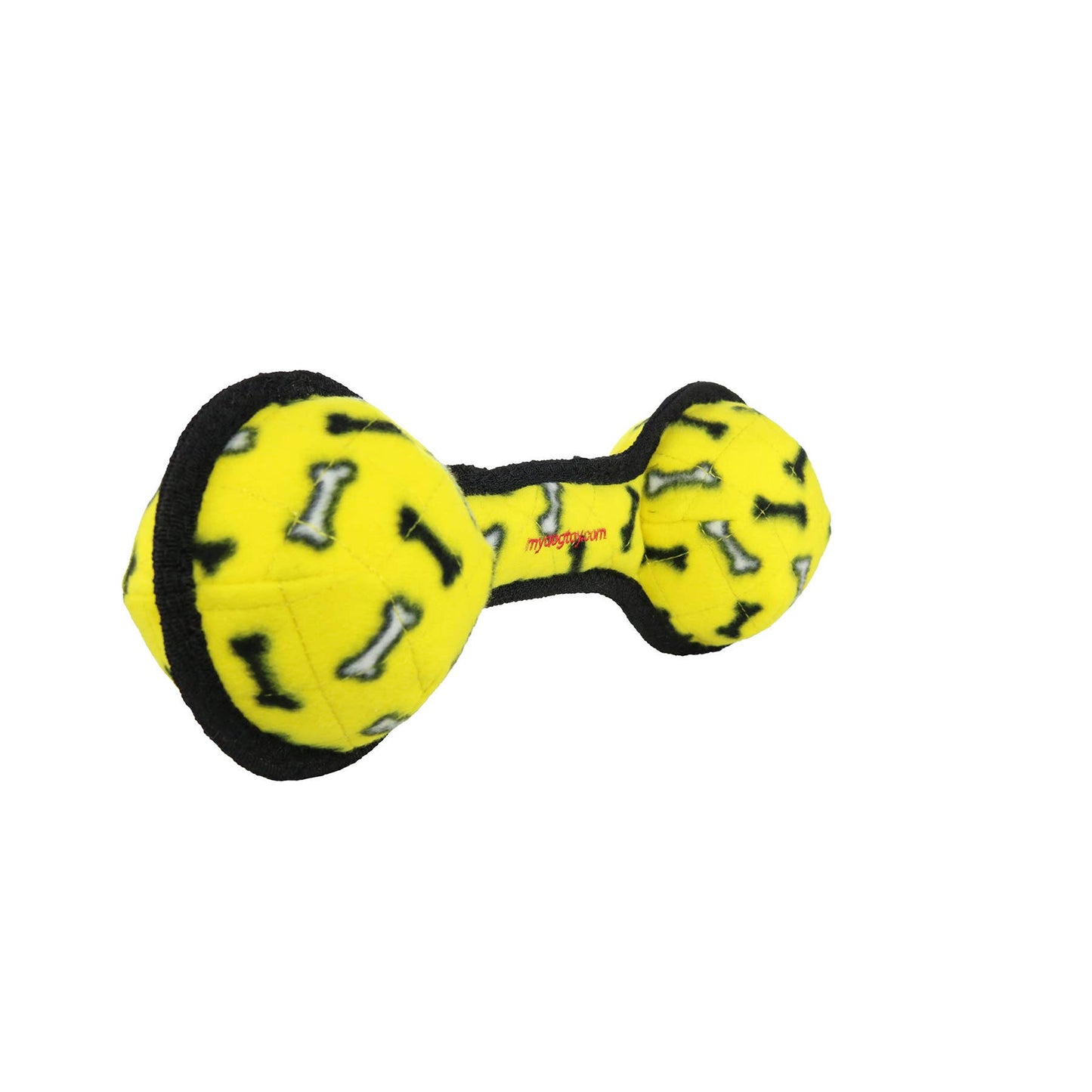Tuffy Ultimate 2 Ball Tug Yellow Bone Durable Dog Toy