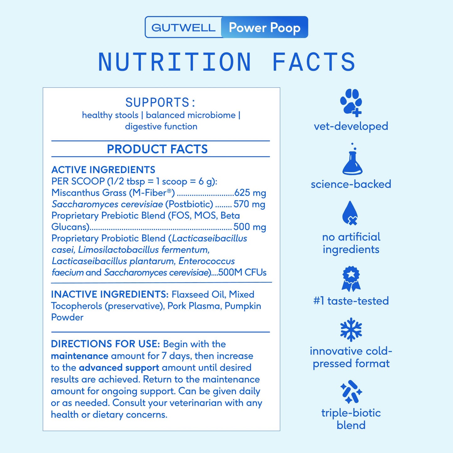 Native Pet - Native Pet GutWell Power Poop Digestion Support Supplement