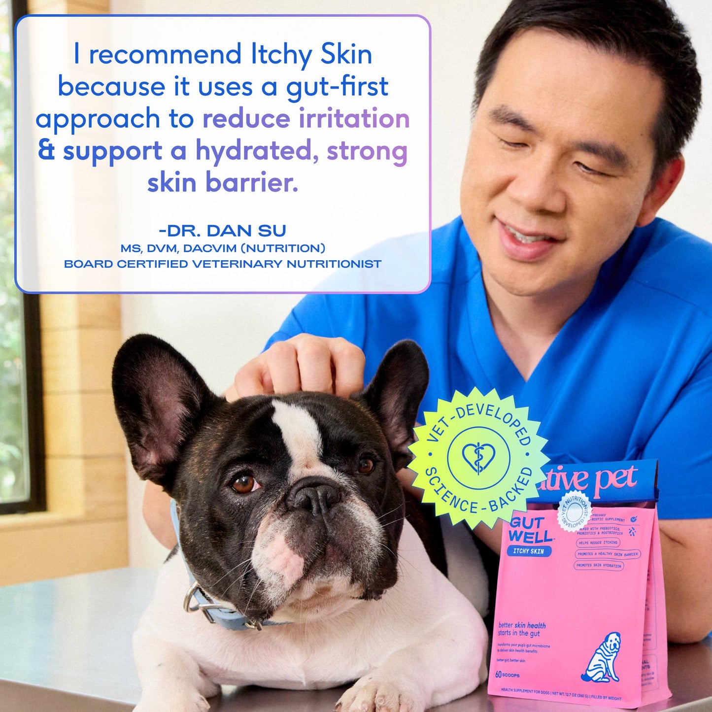 Native Pet - Native Pet GutWell Itchy Skin, Anti Itch Supplement for Dogs