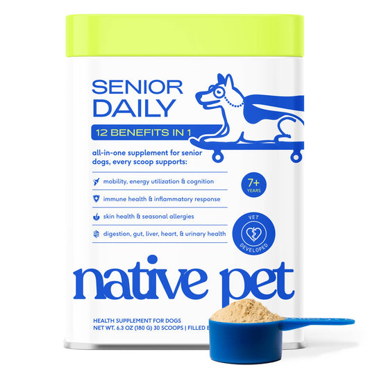 Native Pet - Senior Daily 12-in-1 Multivitamin Powder Supplement for Dogs