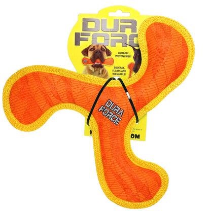 DuraForce Boomerang - Orange - Squeaky Dog Toy