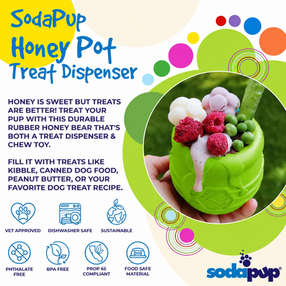 SodaPup Honey Pot Treat Dispenser - Limited Edition Apple Green