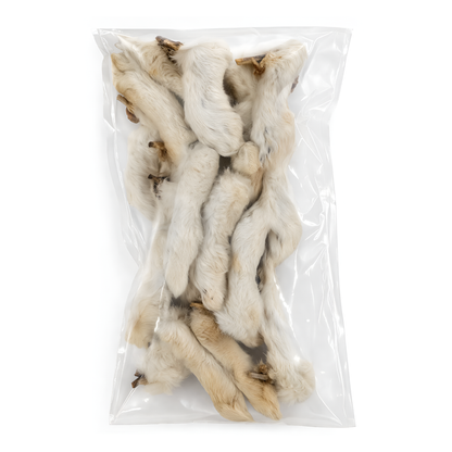 BULK - Rabbit Feet with Fur Dog Chews – 25 pack