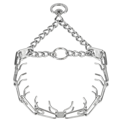 HERM SPRENGER - Chrome ULTRA-PLUS Training Collar with Center-Plate and Assembly Chain