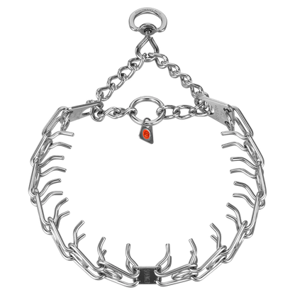 HERM SPRENGER - Chrome ULTRA-PLUS Training Collar with Center-Plate and Assembly Chain