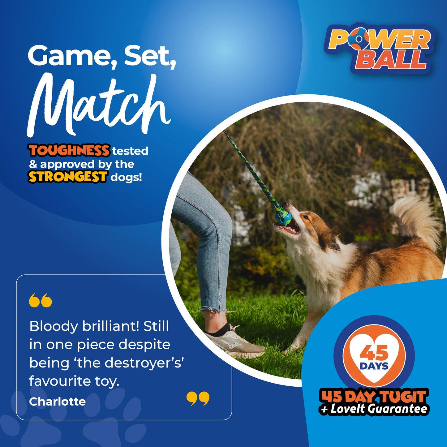 Tug-E-Nuff – PowerBall Bungee Tug Dog