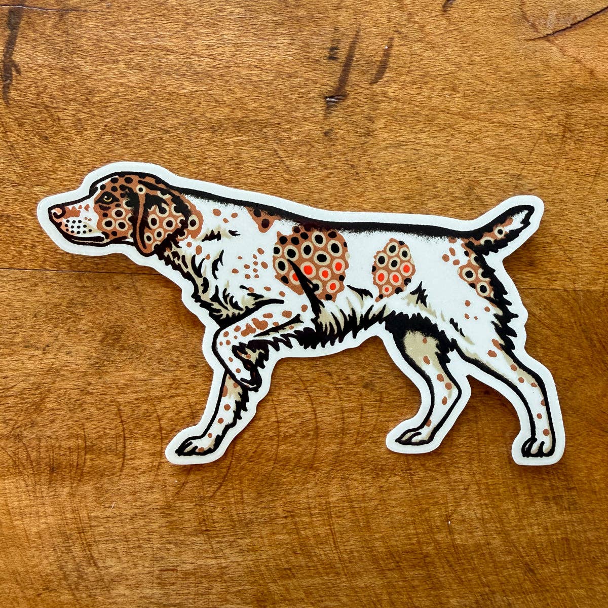 Brittany Spaniel Brown Trout Fish Sticker