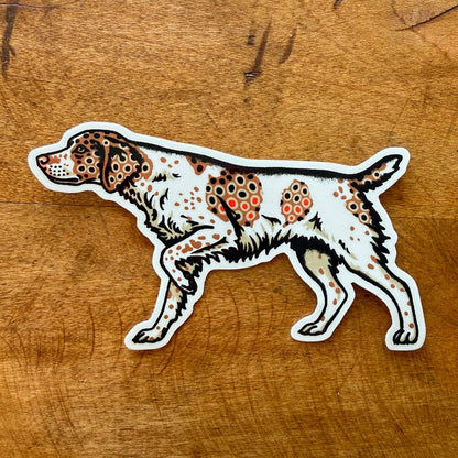 Brittany Spaniel Brown Trout Fish Sticker