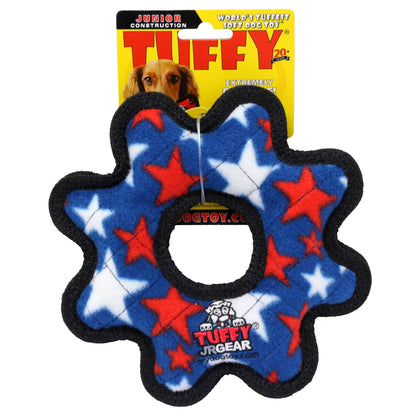 Tuffy Jr Gear Ring -Stars, Durable Dog Toy