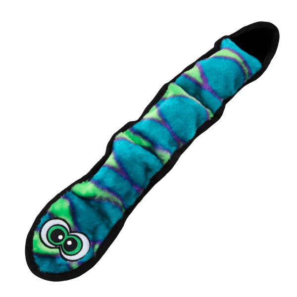 Outward Hound Invincibles Snake Durable Plush Toy Blue LG