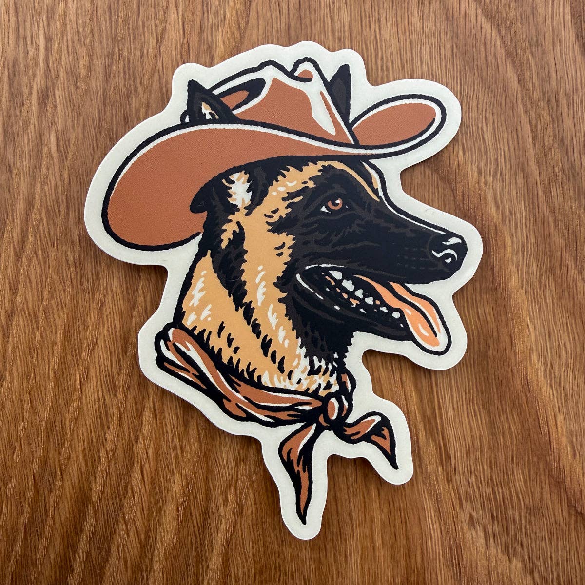 Belgian Malinois Cowdog 4 Inch Matte Vinyl Sticker