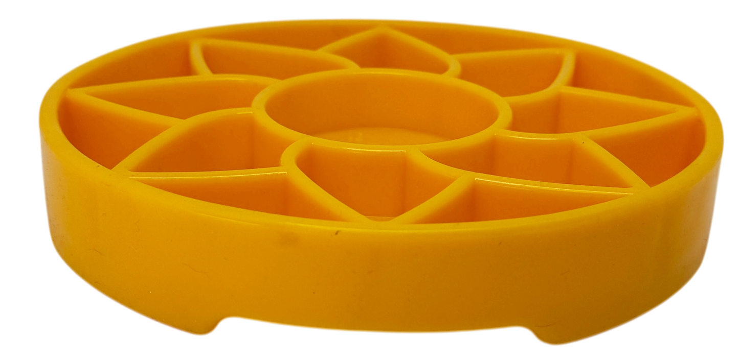 Sunflower eTray Slow Feeder Dog Bowl - Soft Shallow Lick Mat