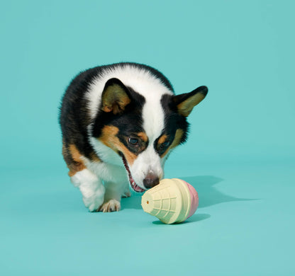 BARK Super Chewer Ice Cream Squeak Cone Dog Toy M/L