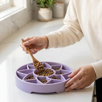 Sunflower eTray Slow Feeder Dog Bowl - Soft Shallow Lick Mat