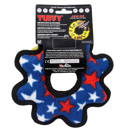 Tuffy Jr Gear Ring -Stars, Durable Dog Toy