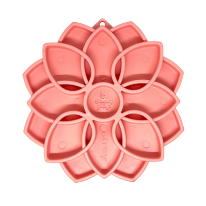 Mandala Softie Shallow Slow Feeder Dog Bowl with Suction Cups