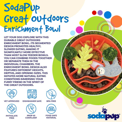 Great Outdoors Design Enrichment Slow Feeder Bowl - Performance Dog Supply