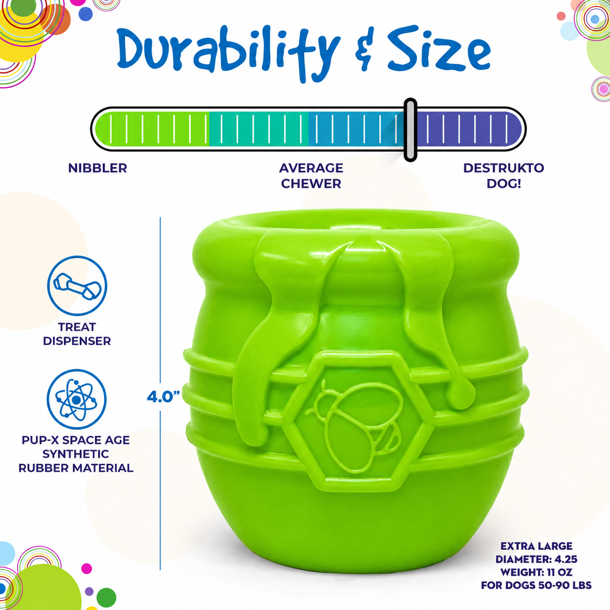 SodaPup Honey Pot Treat Dispenser - Limited Edition Apple Green