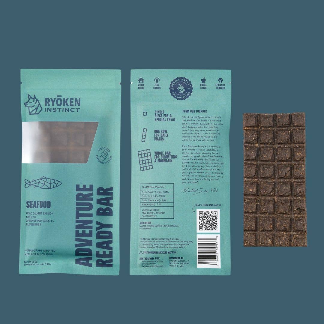 Seafood Treat & Snack Bar for Active Dogs -Energy & Recovery