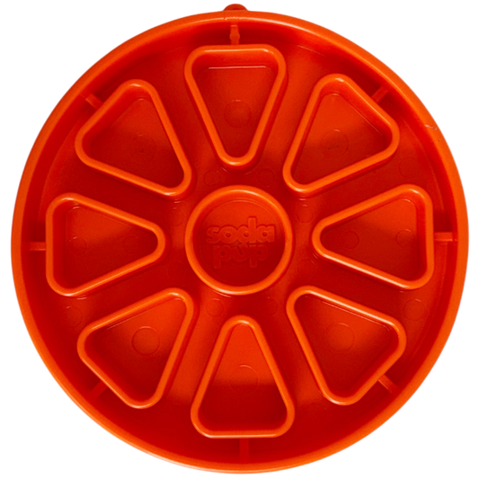 Citrus Softie eTray Shallow Slow Feeder Dog Bowl