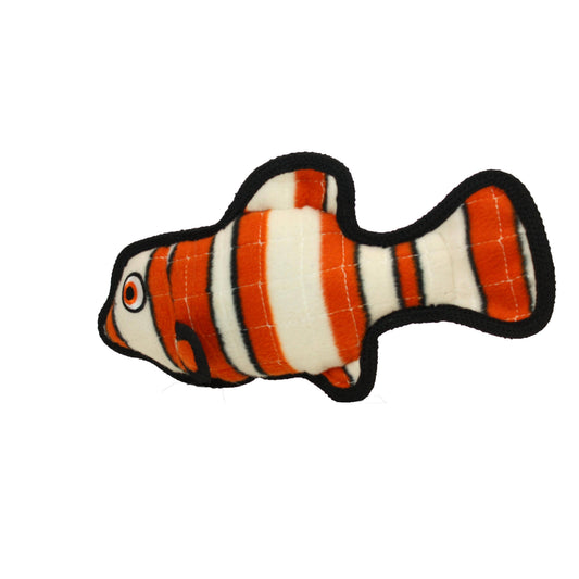 Tuffy Ocean Fish - Orange, Durable Squeaky Dog Toy