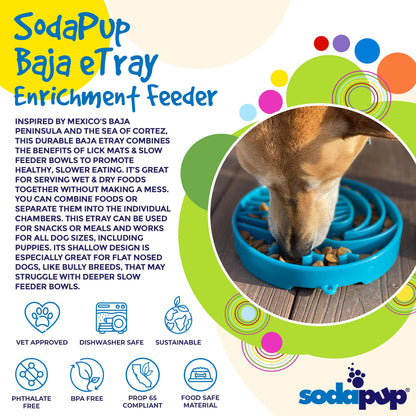 Baja Design eTray Shallow Slow Feeder Bowl for Dogs - Performance Dog Supply