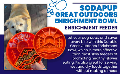 Great Outdoors Design Enrichment Slow Feeder Bowl - Performance Dog Supply