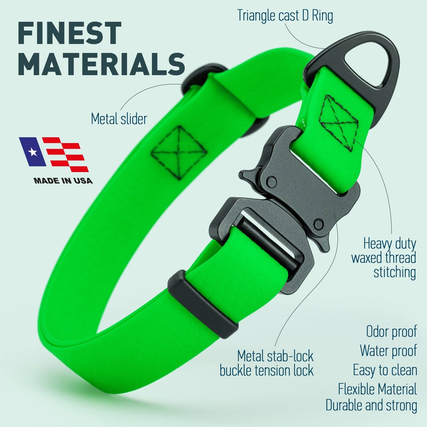 Waterproof Dog Collar with Buckle