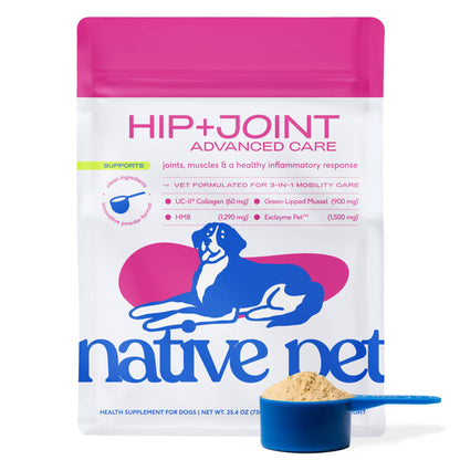Native Pet - Hip+Joint Advanced Care Powder Joint, Muscle & Inflammation