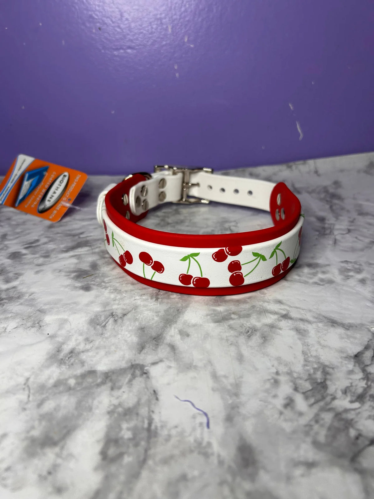 Cherry Double Layered Biothane Collar